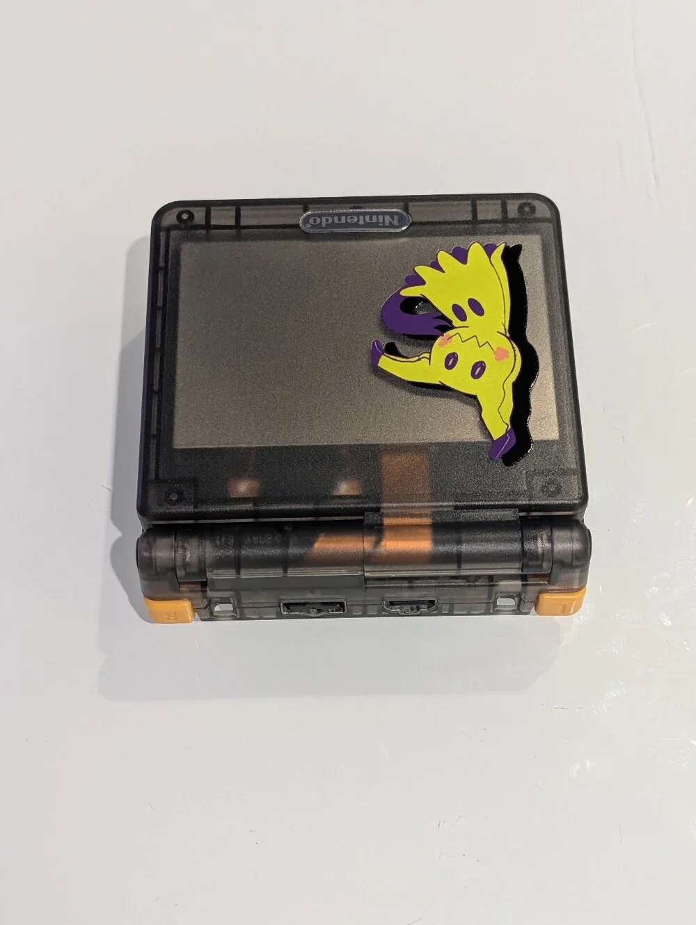 Mimikyu Clear Black Nintendo Game Boy Advance SP GBA SP with v5 IPS Screen